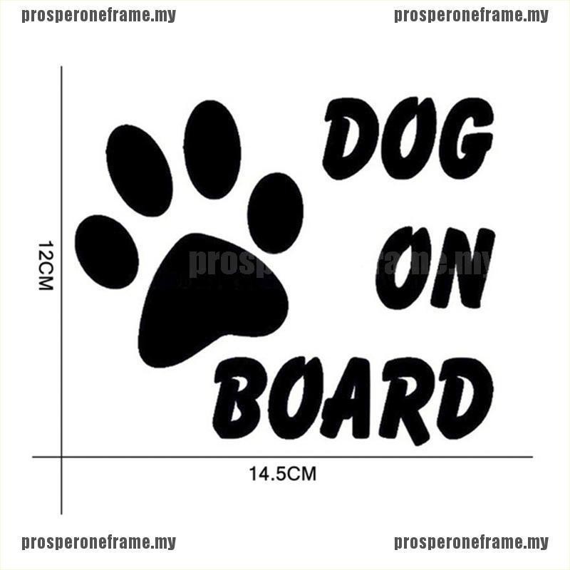 (prosper) Sticker Dán Cảnh Báo Baby Dog On Board
