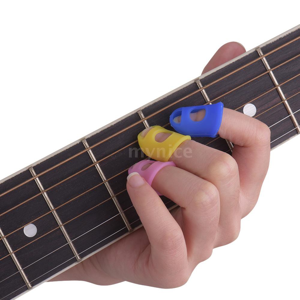 Set 6 miếng silicon bọc đầu ngón tay cho người mới bắt đầu học đàn guitar/ukulele