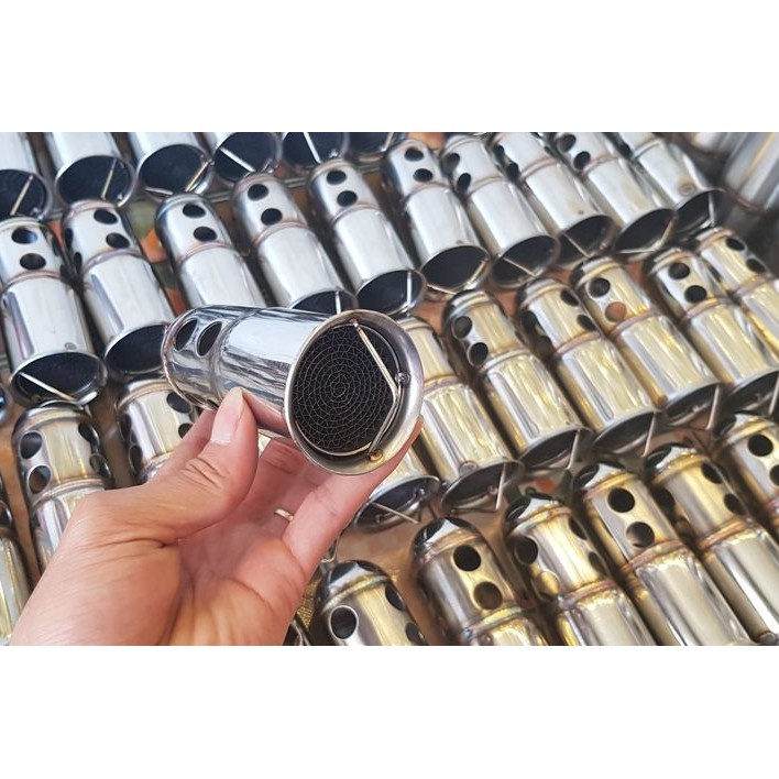 5 Tiêu Pô Tổ Ong  xịn Inox 304 Đút Trong Các Pô Độ Xe Máy