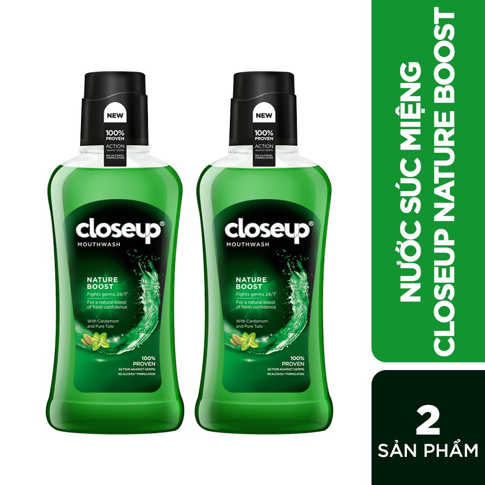 Combo 2 nước súc miệng CloseUp Nature Boost (500mlx2)