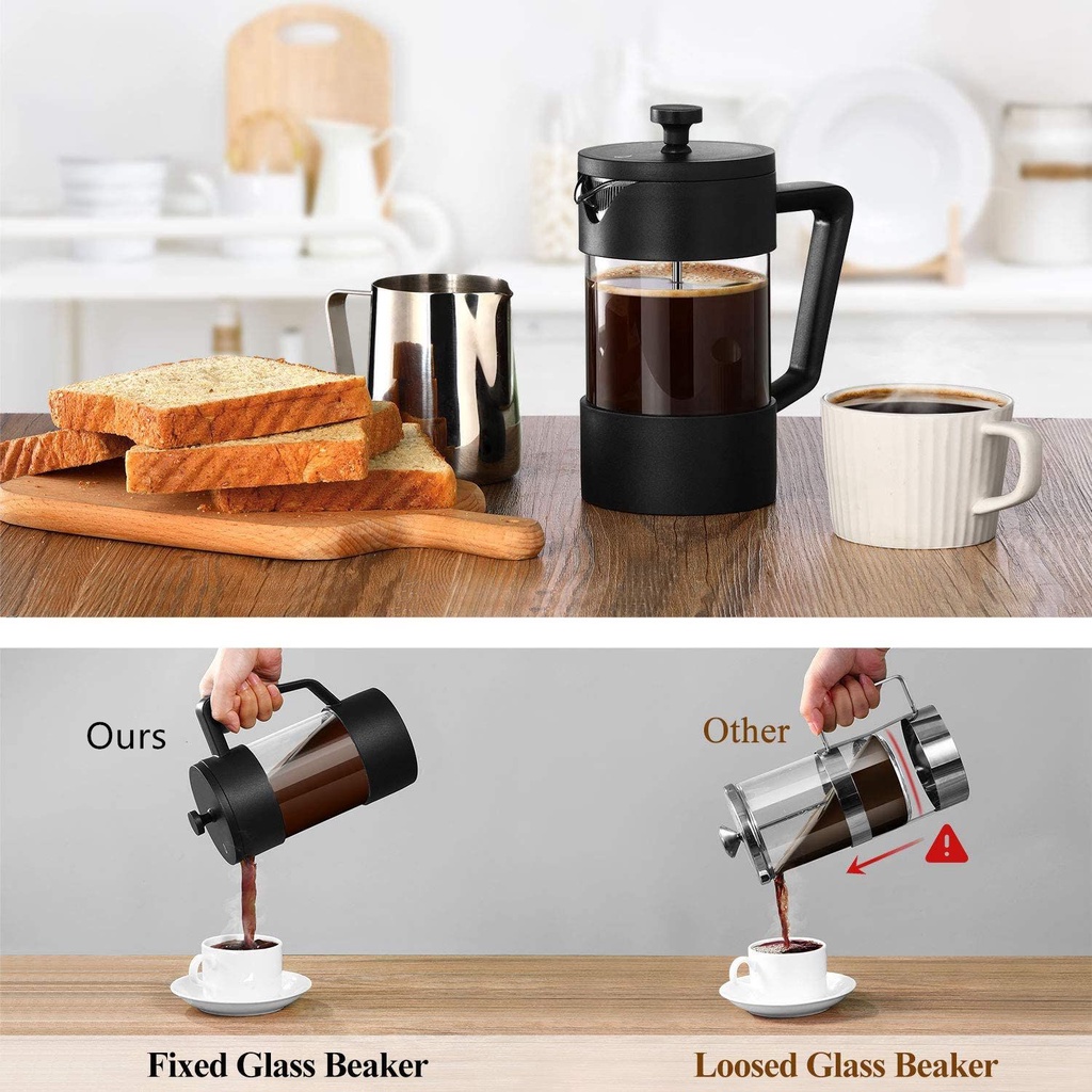 Bình pha cà phê 12oz chất liệu thép không gỉ bền bỉ chất lượng cao