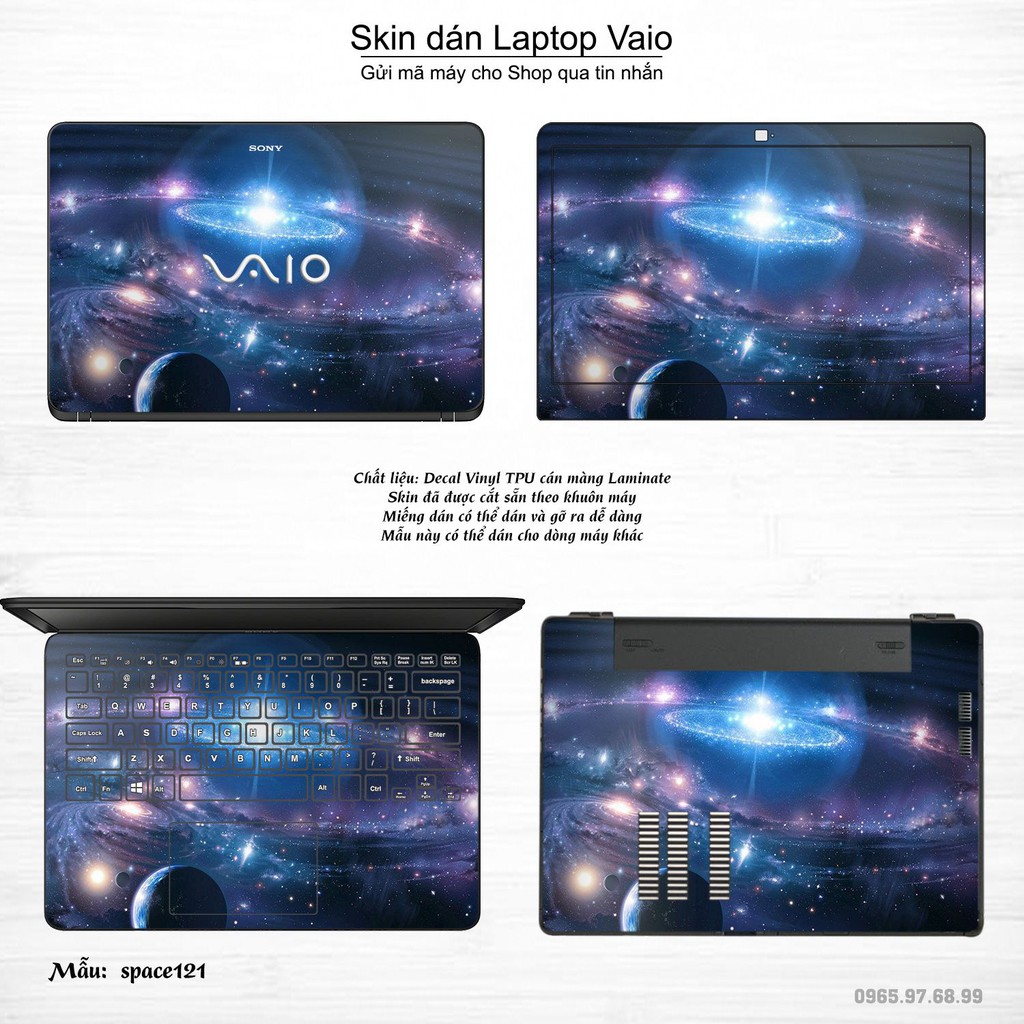 Skin dán Laptop Sony Vaio in hình không gian nhiều mẫu 21 (inbox mã máy cho Shop)