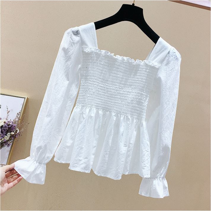 Áo kiểu nữ vải bèo cổ tay xòe dễ thương-nhiều màu