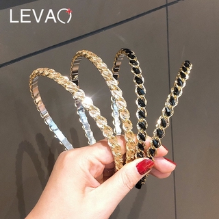 Băng đô cài tóc bản mỏng đính đá lấp lánh phong cách Hàn Quốc thời trang