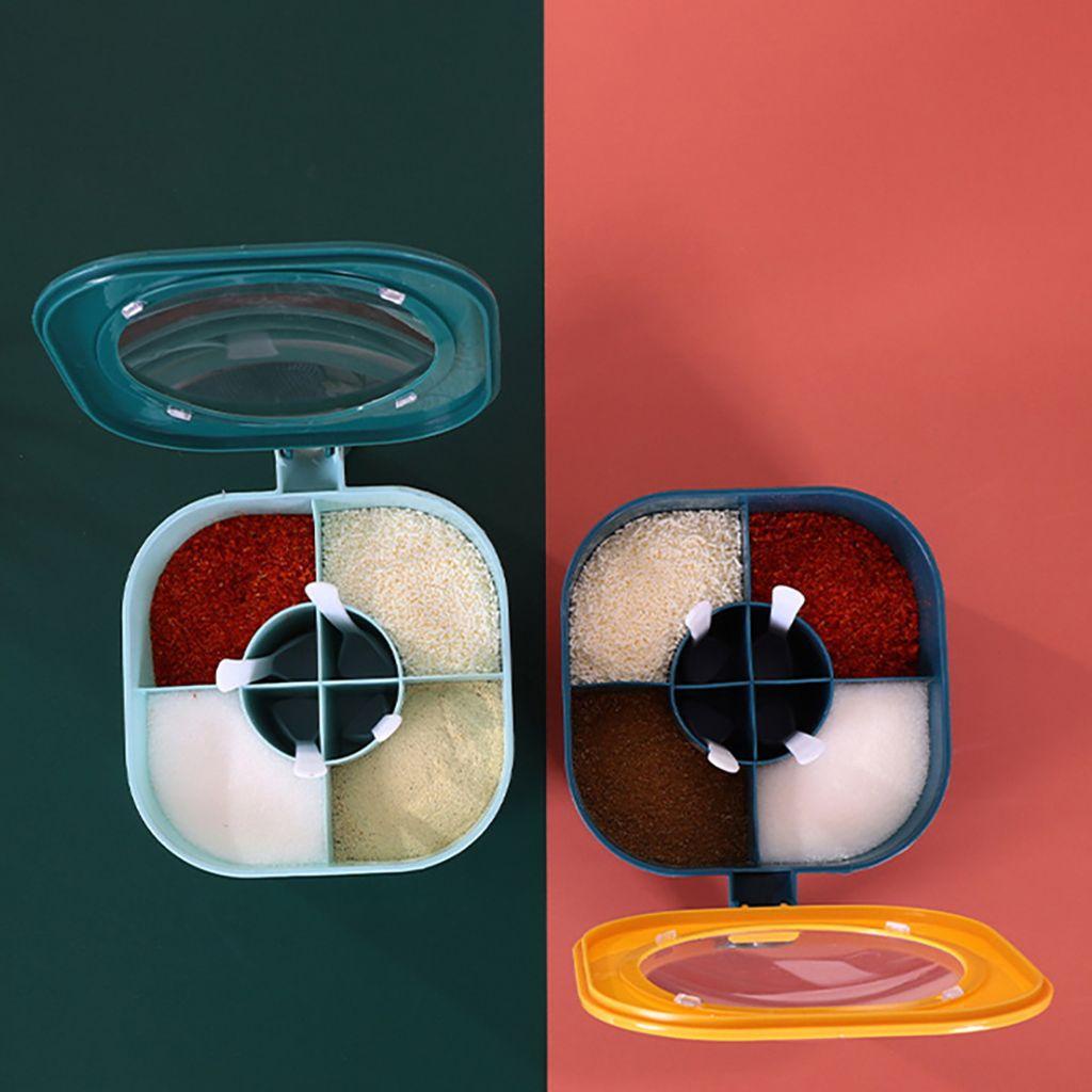 YIYU 1 Hộp Đựng Gia Vị Có Nắp Và Muỗng Nâng Chống Ẩm Tiện Dụng Cho Nhà Bếp TYLER1