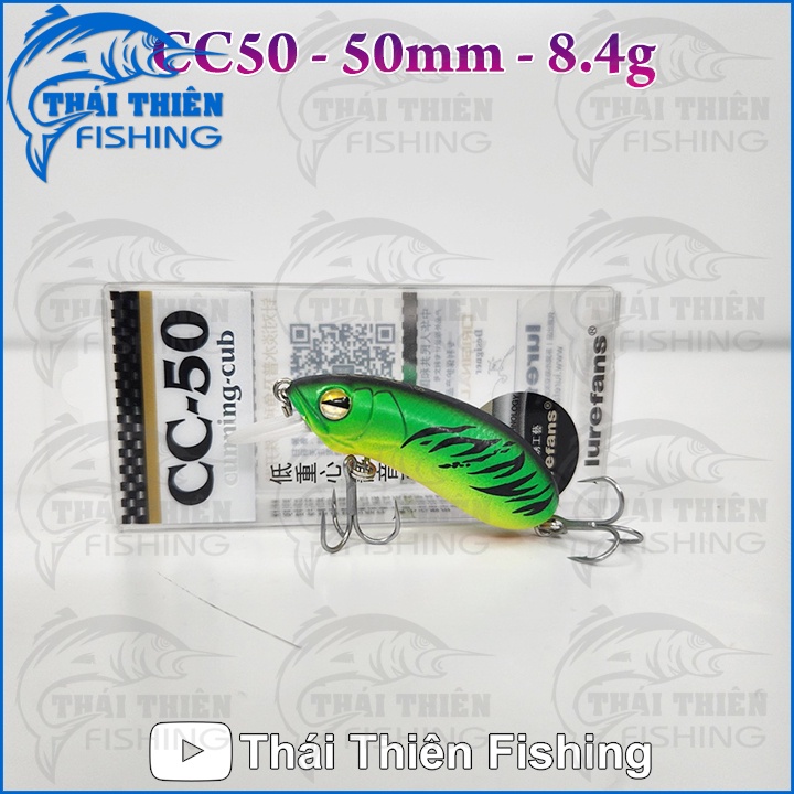 Mồi Giả CC50 Dài 50mm, Nặng 8.4g Dùng Câu Lure Cá Lóc Chẽm Mú