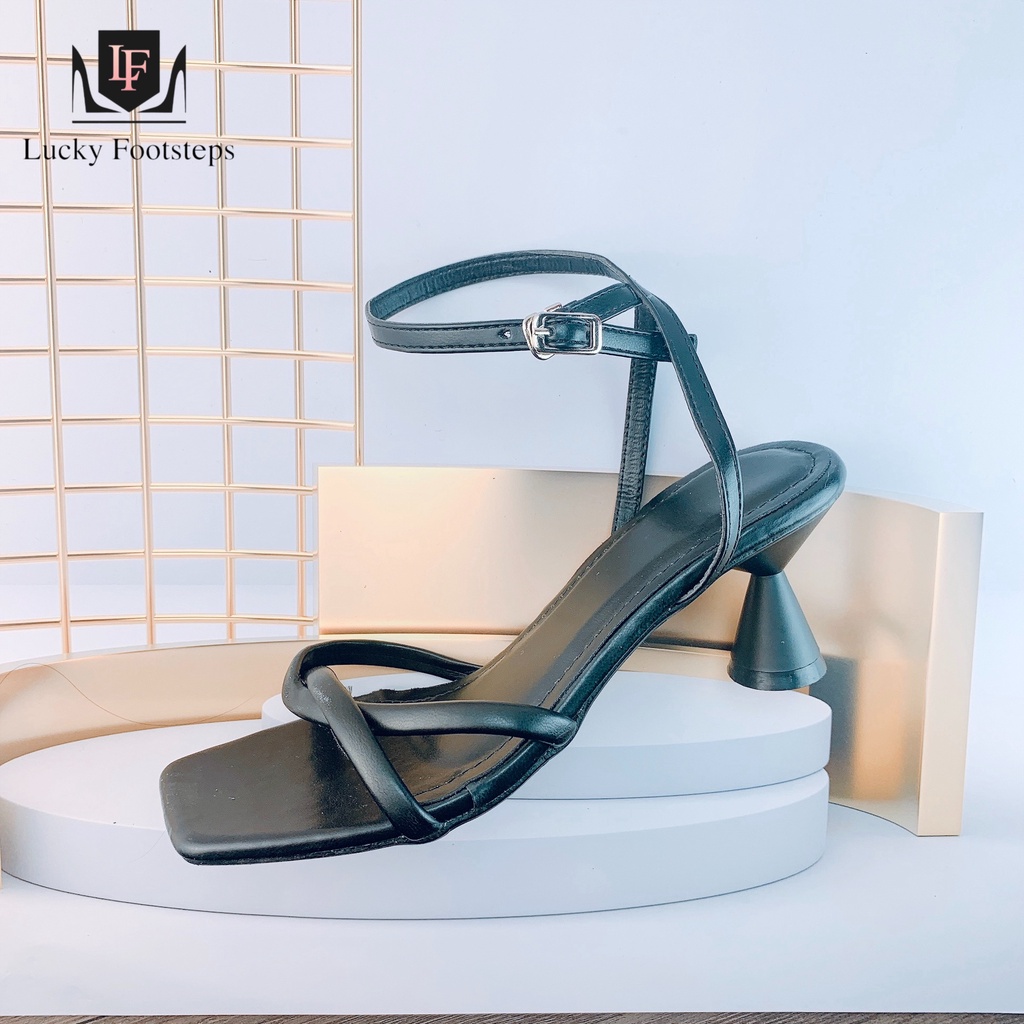 Sandal cao gót Lucky cao 7cm phối quai ống gót ly (Hàng đẹp) - H2