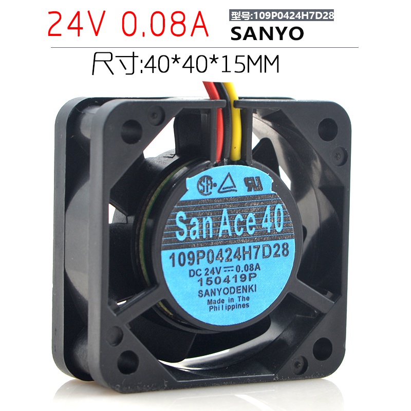 Quạt điều khiển từ xa Sanyo 109p0424h7d28 4015 24V 0.08A