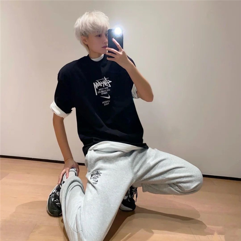 Áo thun 902# ngắn tay in chữ Stussy thời trang