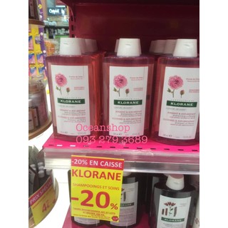 Dầu Gội Klorane Dành Cho Da Đầu Nhạy Cảm, Dễ Bị Kích Ứng, Ngứa 400ml