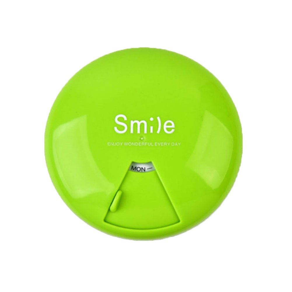 Hộp đựng thuốc uống in chữ Smile dạng xoay dễ mang theo