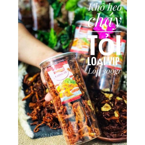 KHÔ HEO CHÁY TỎI LOẠI 1 HŨ 300GR THƠM NGON ĐẬM VỊ - Lùn Con Food