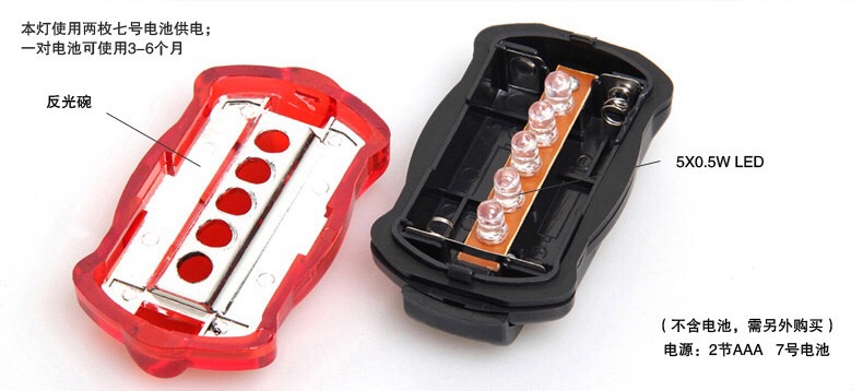 Đèn Hậu sau xe đạp sủ dụng pin