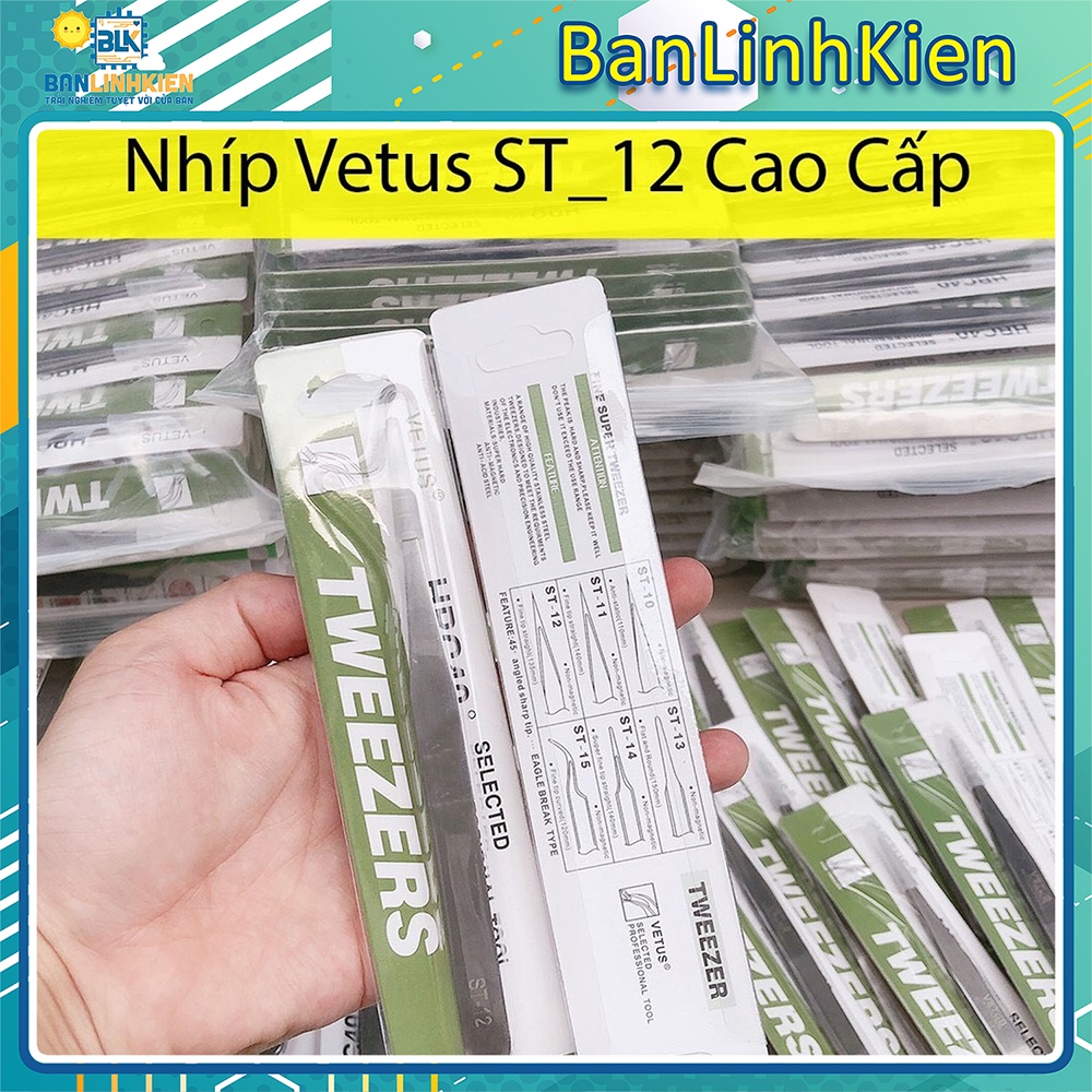 Nhíp thẳng gắp lông tổ yến chuyên dụng/ Nhíp gắp linh kiện/ Nhíp nối mi ST-12 loại tốt