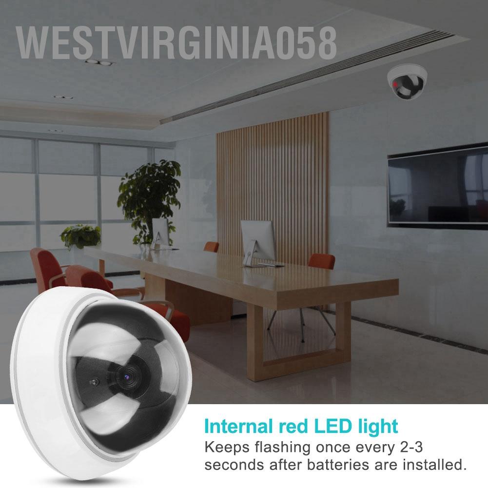 Hàng Hot Máy ảnh mô phỏng mái vòm Giả mạo Màn hình an ninh giả Cảnh báo Đèn LED nhấp nháy Hàng giao ngayWestvirginia058