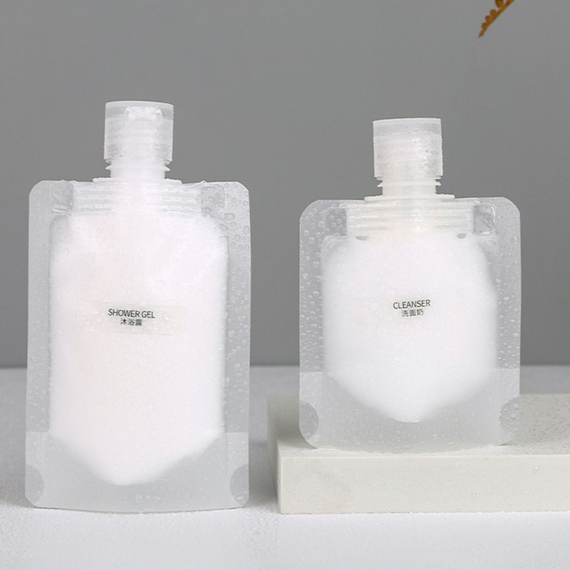 Set 10 Túi Nhựa Rỗng Trong Suốt Dung Tích 30 50 100ml Đựng Đồ Du Lịch Tiện Dụng