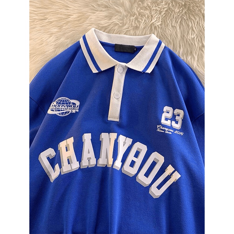 Áo Thun Form Rộng Tay Lỡ Cổ Bẻ CHANYOOU