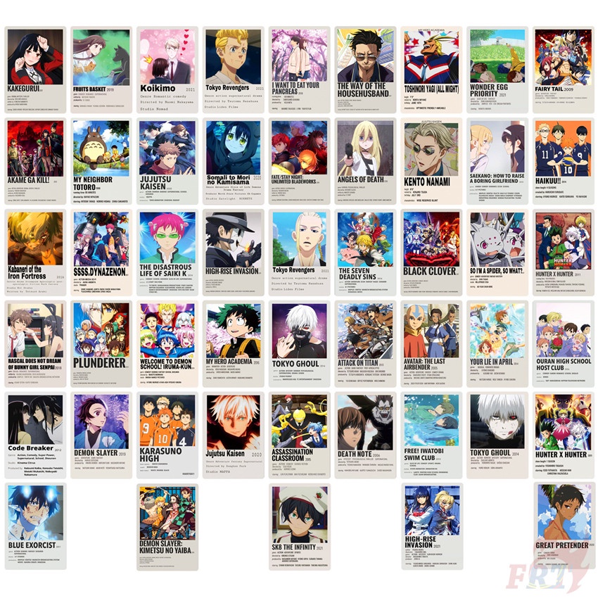 50Pcs/Set ❉ Shōnen Manga Series 02 Mixed Magazine Mini Poster Stickers ❉ Classical Anime Cartoon DIY Fashion Mixed Waterproof Doodle Decals Stickers