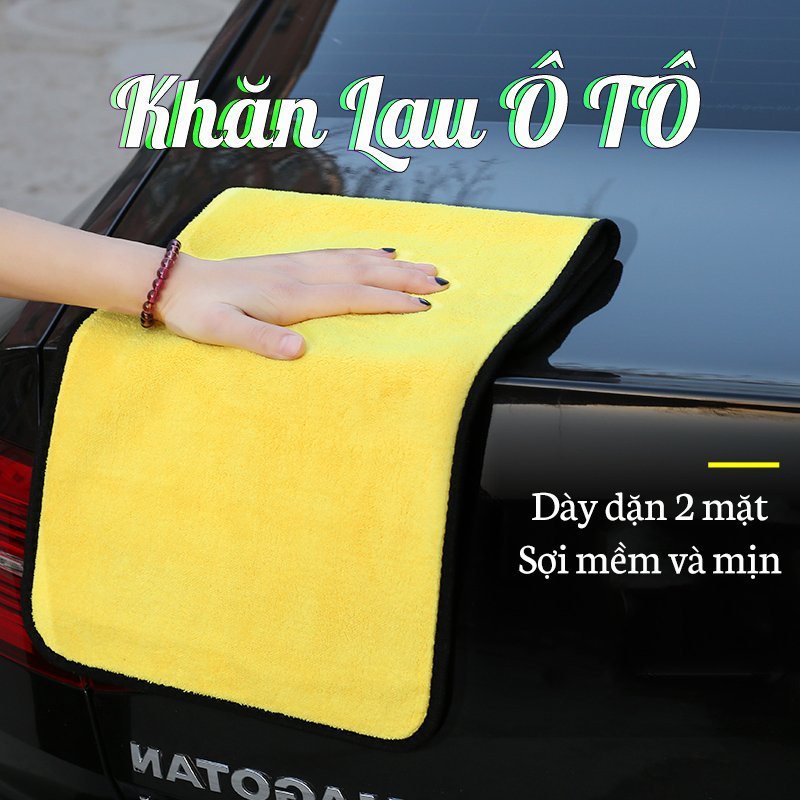 Khăn Lau Khăn Lau 2 Lớp Khăn Thấm Nước Lau Ô Tô titan.st