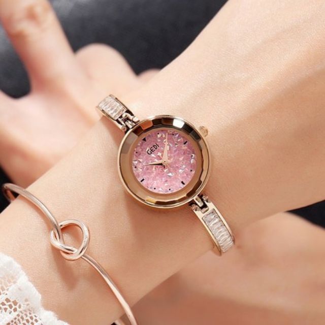 Đồng Hồ Nữ GEDI 2701 Mặt Nhũ Chính Hãng