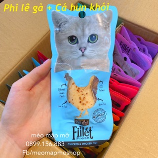 KITCAT FILLET Phi lê THỊT CÁ TƯƠI ĂN LIỀN CHO MÈO 30g