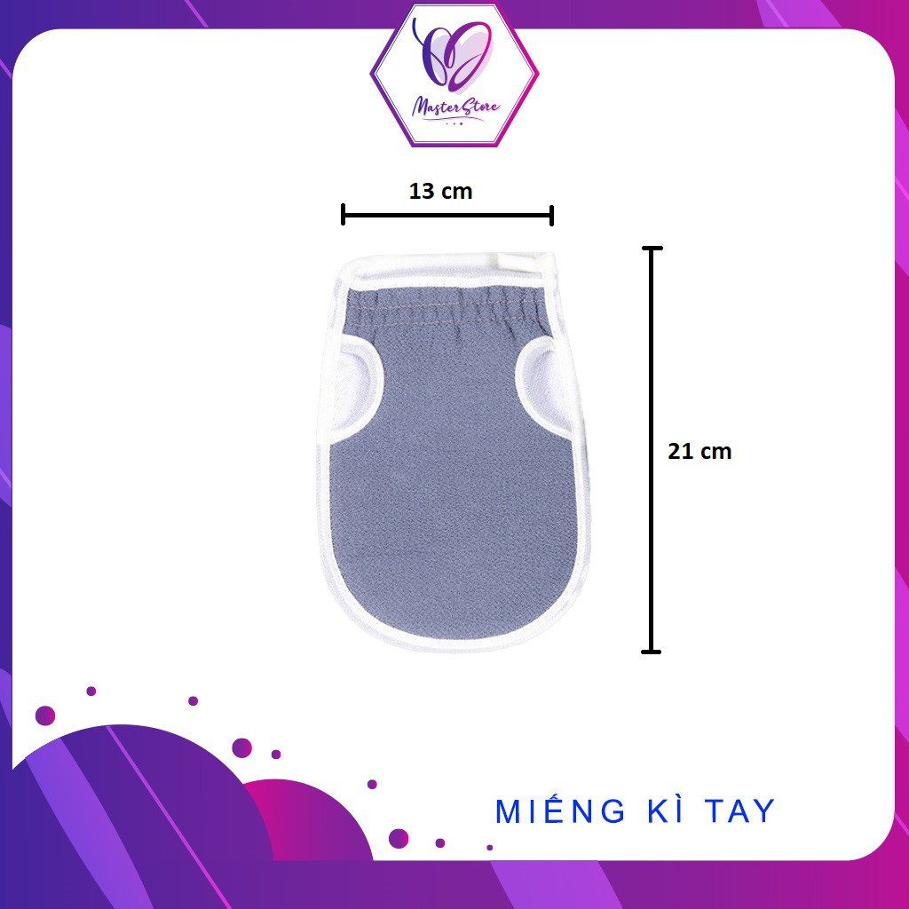 Bộ bông tắm, chà lưng, găng tay tẩy tế bào chết Master Store