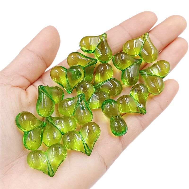 Set 10 Hạt Xỏ Lỗ 17mm * 22mm Hình Trái Tim Nhiều Màu Sắc Dùng Để Làm Trang Sức Thủ Công