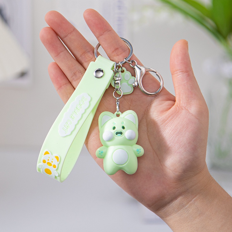 Móc Khóa Hình Mèo Doodle Dễ Thương Dùng Trang Trí Ba Lô