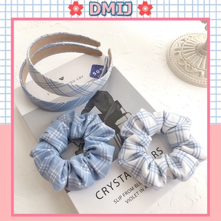 Cột Tóc Vải Scrunchies Họa Tiết Đơn Giản Nhiều Màu Cao Cấp