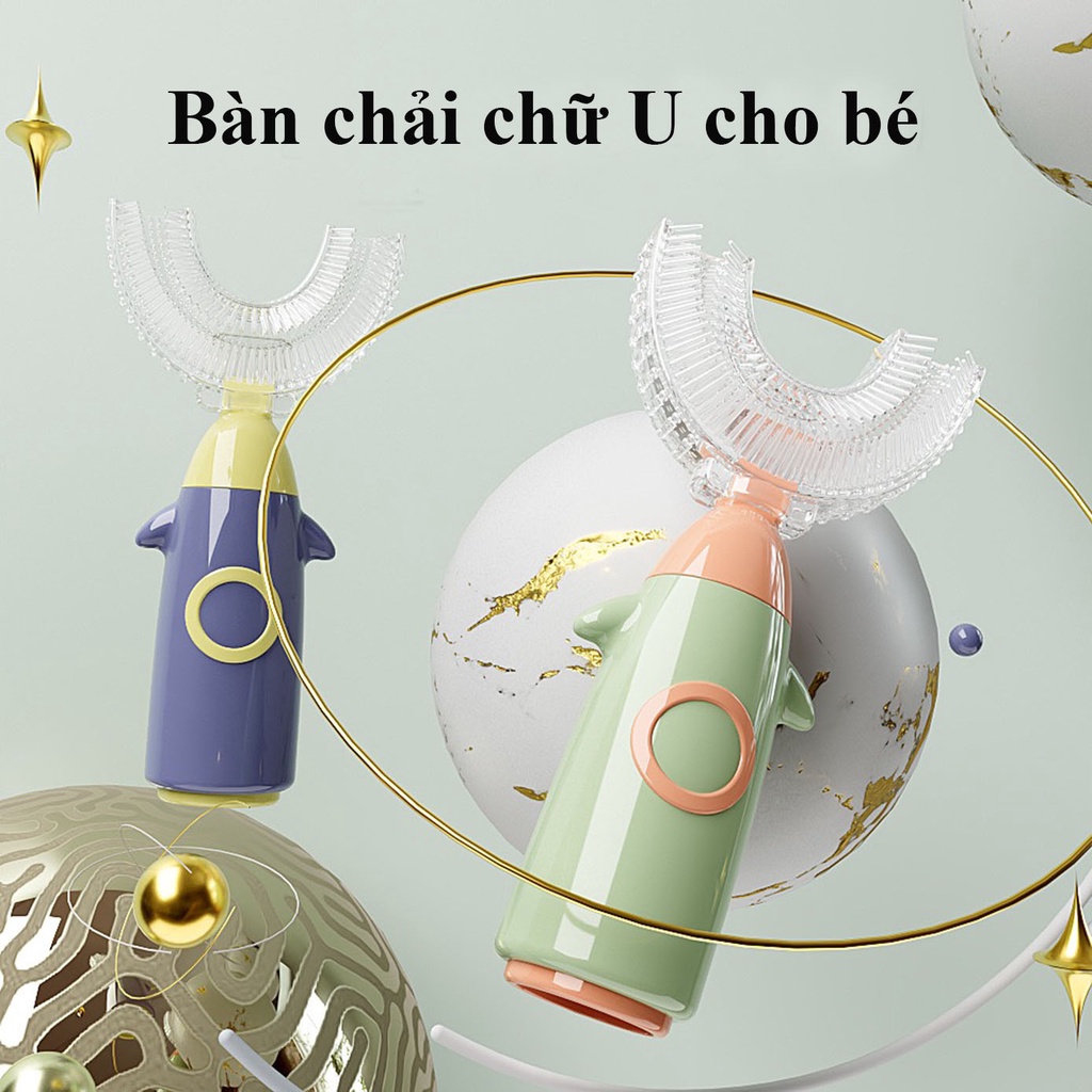 Bàn chải đánh răng cho bé chữ U silicon (1 - 12 tuổi)