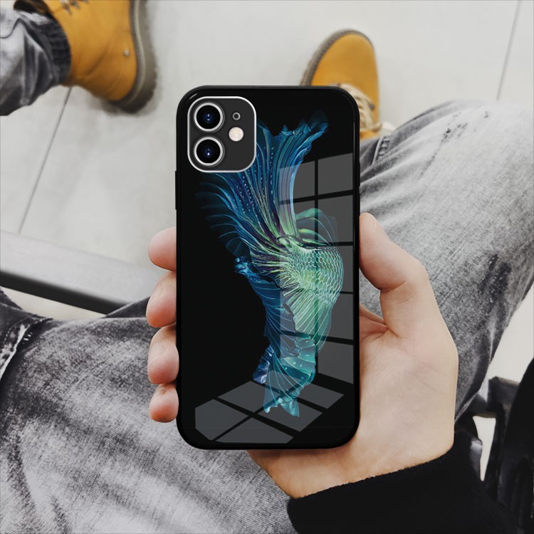 Ốp kính cường lực hình Cá Nice Fish yêu kiều cho dòng Iphone từ 5 đến 12 OK-BET20210018