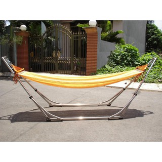 Khung võng inox tròn tay cong hàng xuất khẩu cao cấp_ võng xếp thảo điều