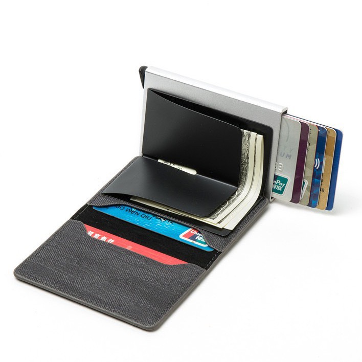 Bóp Thẻ Tín Dụng, Ví Đưng Card, Ví Đựng Thẻ Tín Dụng Có Hộp Kim Loại Tự Động BTC29