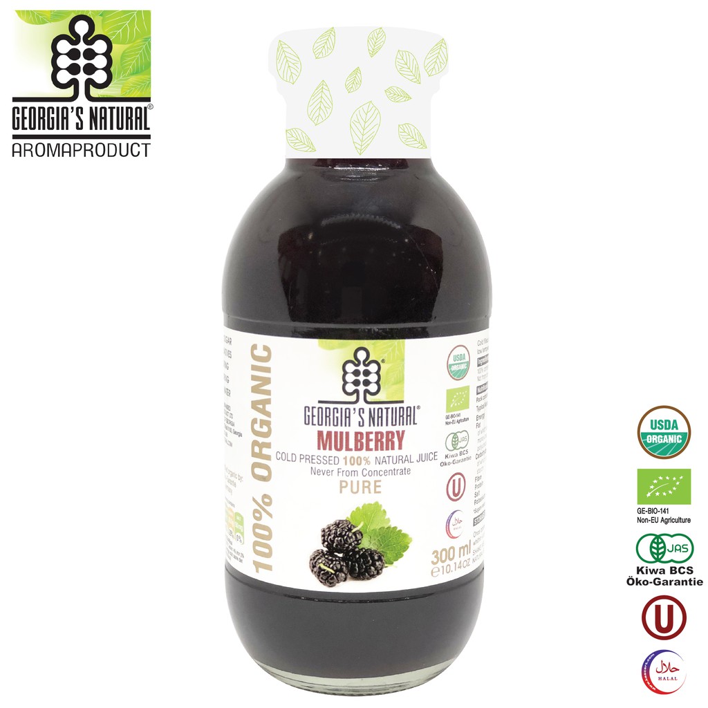 Nước Ép 100% Hữu Cơ Dâu Tằm Mulberry - Georgia's Natural - 750ml