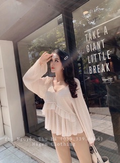(Ảnh thật) áo lụa chấm bi siêu xinh