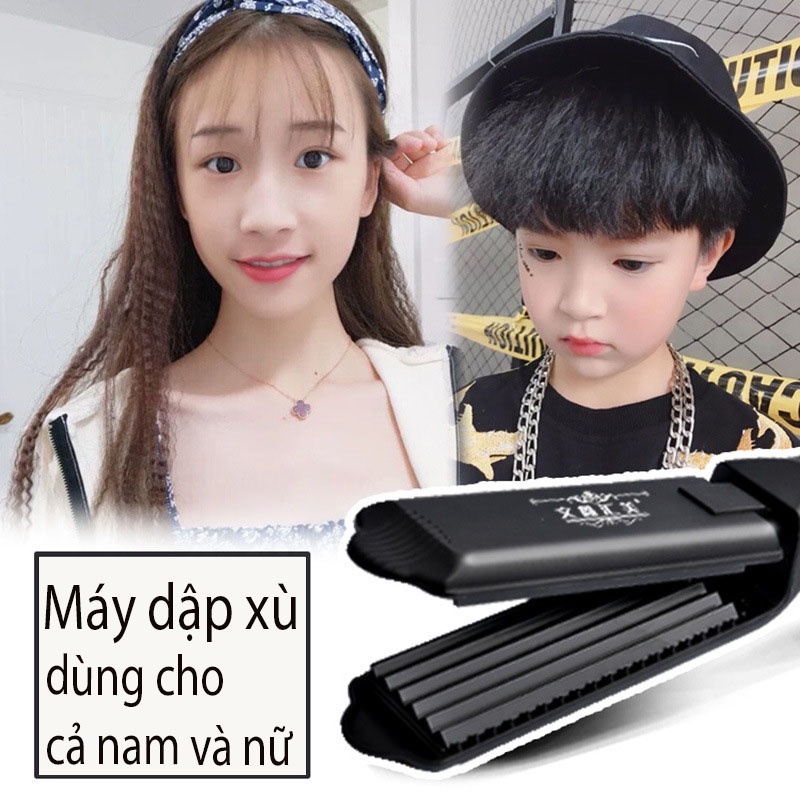 Máy Bấm Tóc (Dập Xù) Bản To⚡Cao Cấp⚡,có bảng điều chỉnh nhiệt độ,tạo kiểu tóc theo ý,phù hợp cho cả nam và nữ