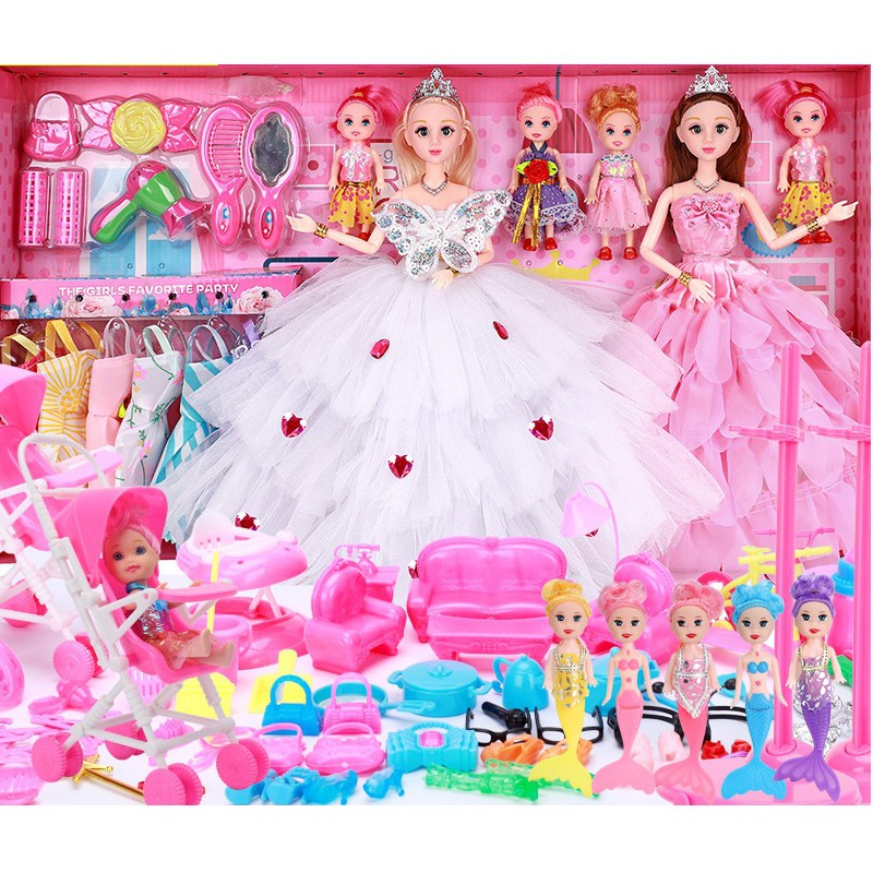 Bộ đồ chơi [Phụ kiện đa dạng] Búp bê Barbie cho bé