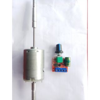 Combo động cơ quạt 12v + mạch điều tóc 5A