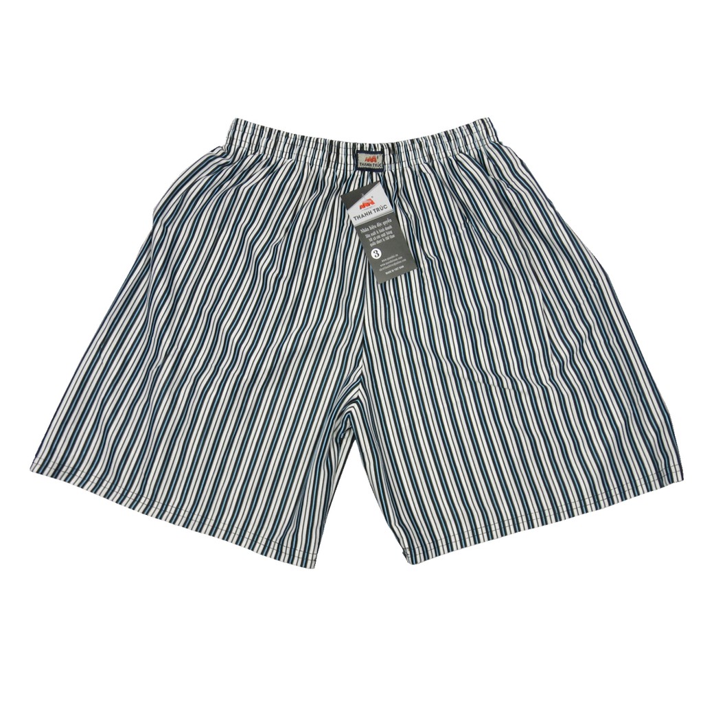 Combo 2 quần đùi nam mặc nhà thun kẻ sọc size 3-5-7