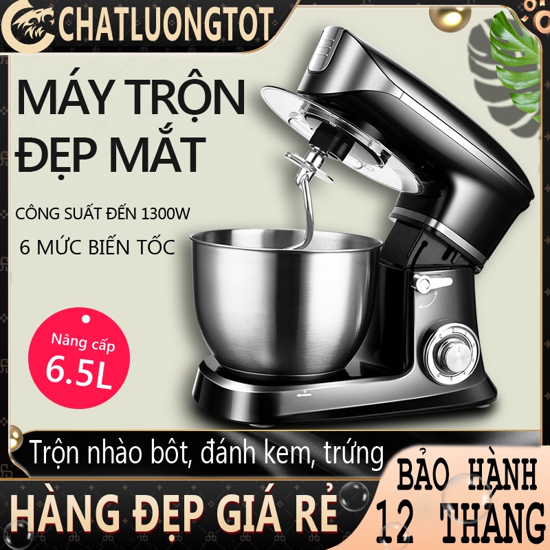 Máy đánh trứng, máy trộn bột, dung tích 6.5 lít công suất 1300W, máy nhào bột YA19