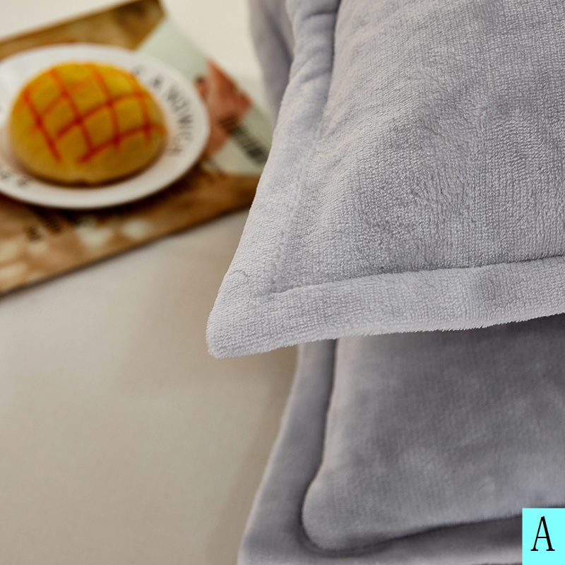Cặp Vỏ Gối Đơn Bằng Lông Cừu San Hô Dày Dặn Ấm Áp In Họa Tiết Hoạt Hình