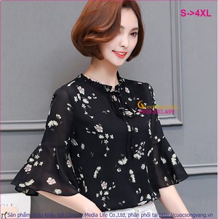 Áo nữ áo kiểu tay lỡ tay loe GLA109 Cuocsongvang