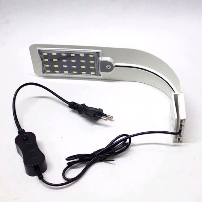 Đèn LED màu trắng kẹp thành hồ cá thủy sinh size 30-40cm M-280 | m280