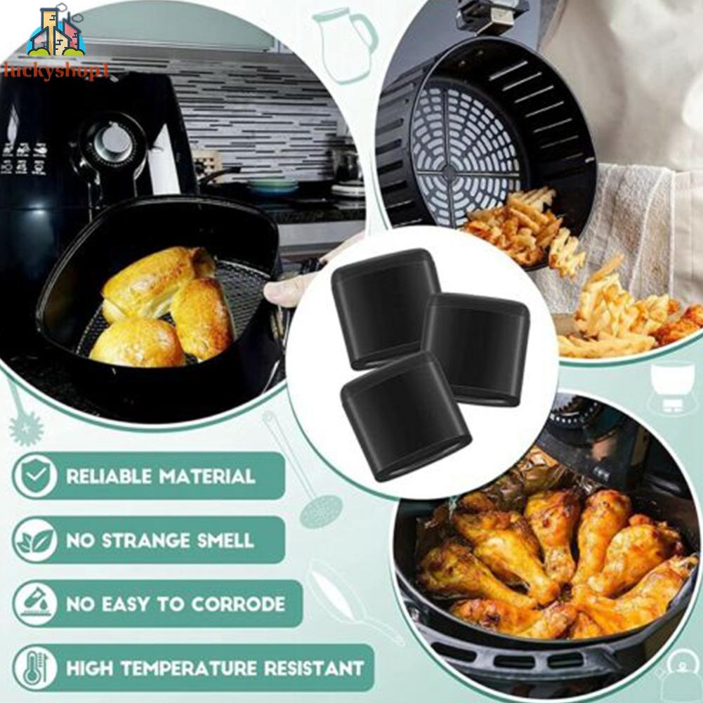 Không có nồi chiên chống trầy xước bảo vệ nắp cao su phụ kiện nồi chiên không khí tấm BBQ tấm lót silicone tay áo bảo vệ tay áo 10 cái gói