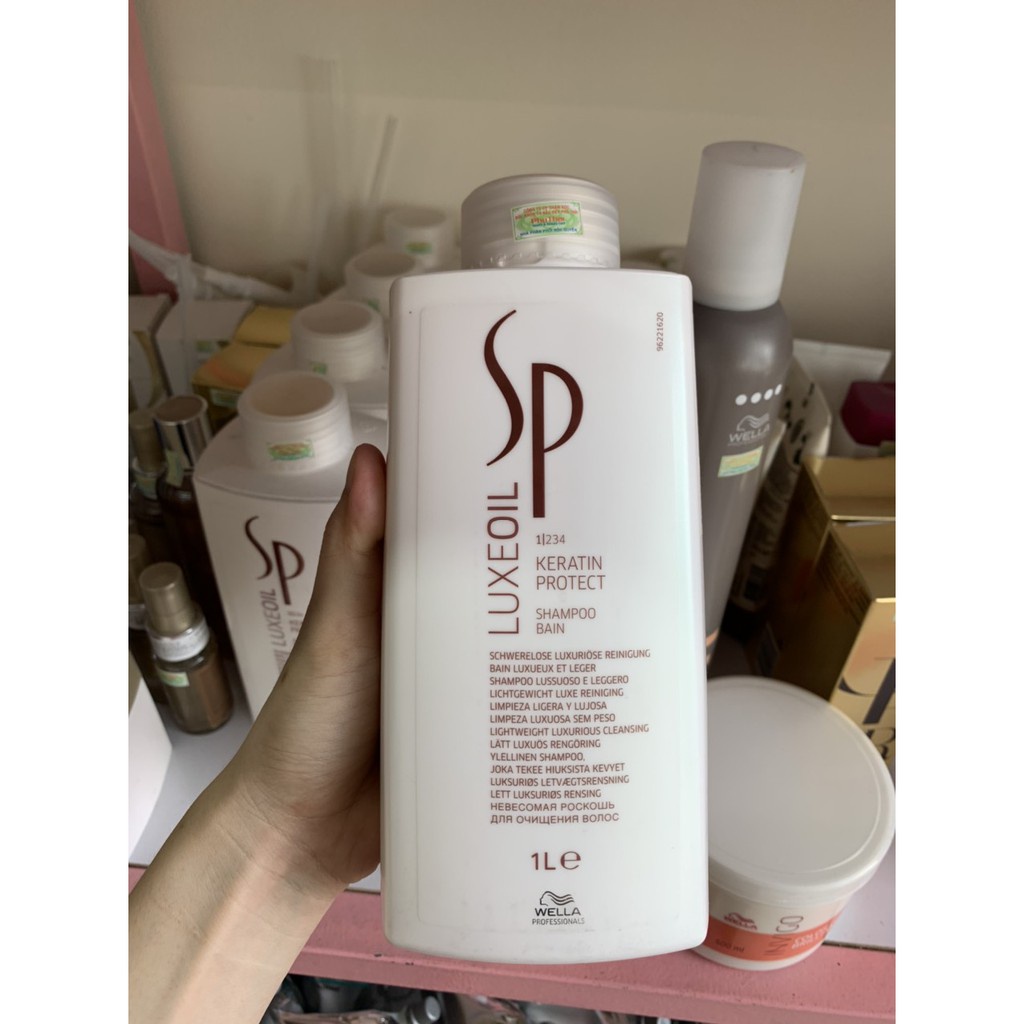 Dầu Gội hoặc Dầu xả Wella Sp Luxe Oil Keratin Phục Hồi Tóc Hư Tổn 1000ml