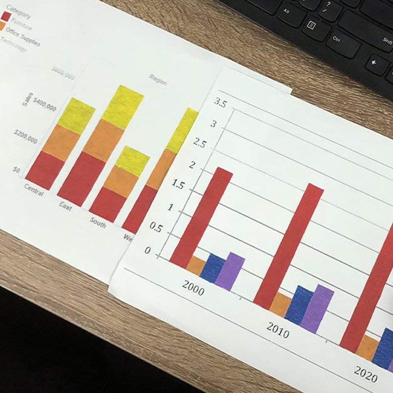 Set 6 Cuộn Băng Keo Nhiều Màu Kích Thước 1 Inch X 13 Yards (2.4Cm X 12M)