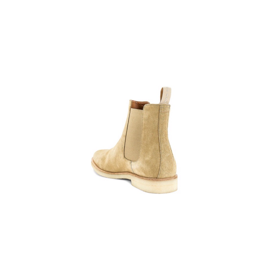 Giày Chelsea boots cao cổ thời trang chất liệu da lộn màu tan đế độn 3.5cm | BigBuy360 - bigbuy360.vn