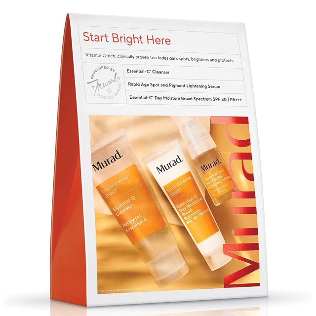 Bộ sản phẩm dưỡng da 3 món Murad Enviromental Shield.