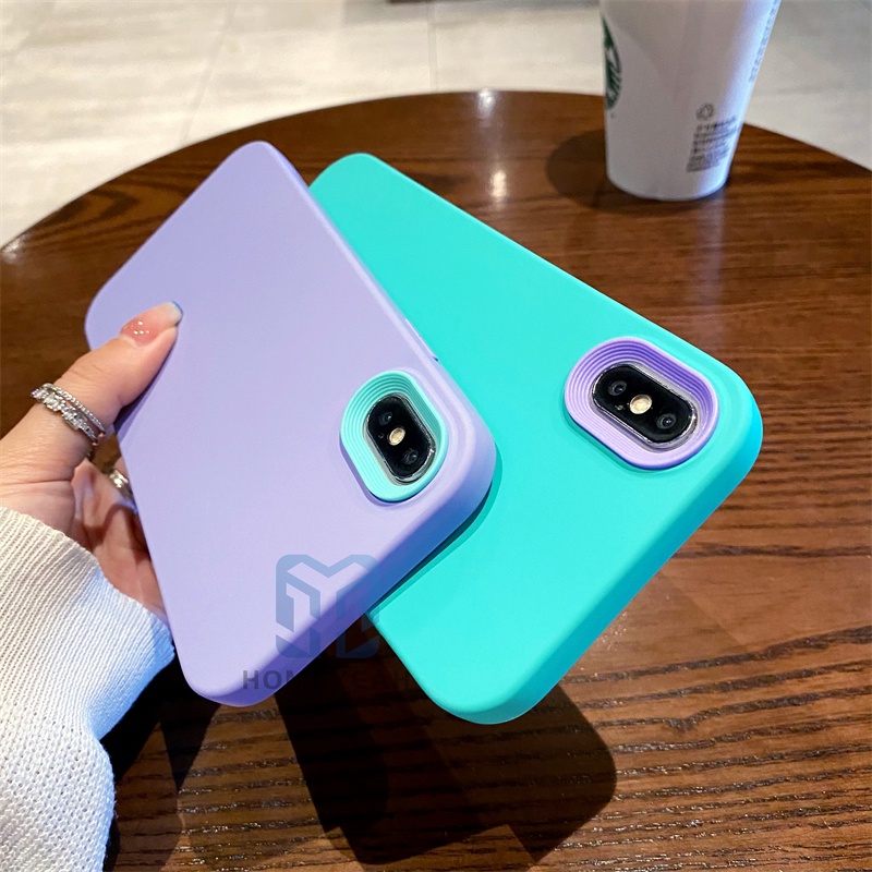 Ốp Điện Thoại Silicon Mềm Chống Sốc Chống Dấu Vân Tay Màu Macaron Cho iPhone X XR Xs Max 11 Pro Max 12 ipX ip11