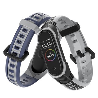 [Mi band 6/5/4] Dây đeo silicone thể thao Pulseira thay thế cho Mi band 5/6, Mi band 4 hiệu Mijobs